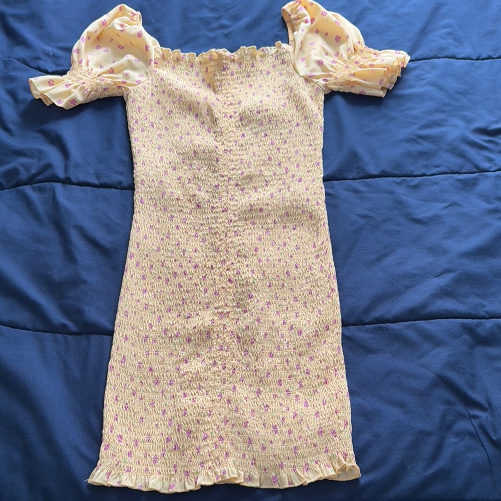 Floral Yellow Kids Dress